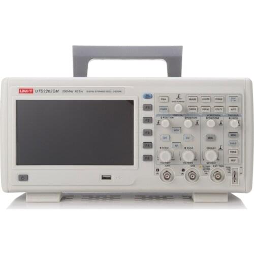 UNI-T UTD2202CM Digital Storage Oscilloscopes 2 Channels 200MHz 1GS/s 16kpts Memory Depth USB Device, Pass/Fail Interface