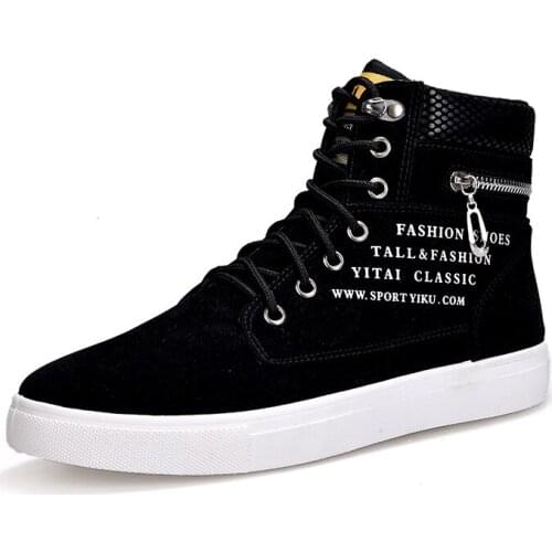 Autumn and winter high-top shoes mens shoes student canvas shoes mens casual shoes trend wild board shoes tide shoes boots