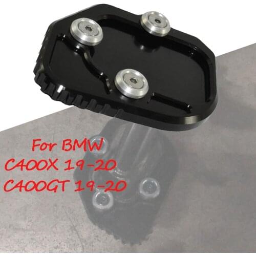 Motorcycle CNC Kickstand Foot Side Stand Extension Enlarge Pad Support Plate For BMW C400X C400GT C400 X/GT 2019-2020