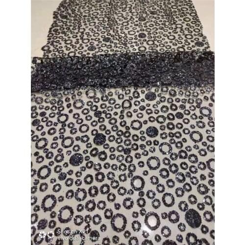 Popular design glued glitter African Lace Fabric JRB-8.0902 unique design African French Lace with glitter dress
