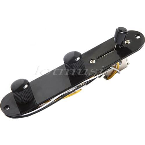 Wired Control Plate for Tele guitar replacement - Black - NEW