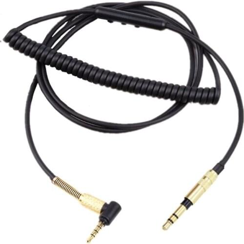 Adapter 3.5MM Spring Cable with in-Line Mic For -Sony mdr-10r MDR-1A XB950 Z1000 MSR7 Headphones L93B