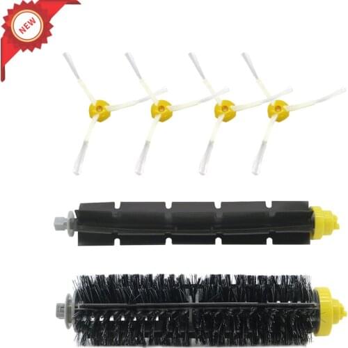 1 Bristle brush +1 Flexible Beater Brush +4 Side Brush for iRobot Roomba 600 700 Series Vacuum Cleaning Robots 760 770 780 790