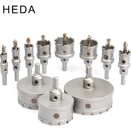 12-200mm 1Pc TCT Tungsten Carbide Tipped Hole Saw Cutter Drill Bit For Metal Thick Stainless Carbon Steel Hard Alloy Aluminum