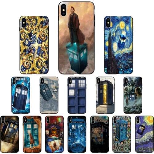 YNDFCNB Doctor who Police Box Tardis Phone Case for iphone 11 12 Mini Pro Max X XS MAX 6 6s 7 8 Plus 5 5S 5SE XR SE2020