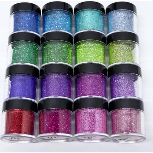 16 Colors Shiny Resin Glitter Filling Epoxy Silicone Mold Filler Slime Crystal Mud Decoration Pigment Nail Art Glitter Powder
