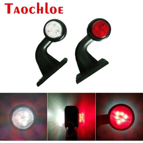 2Pcs LED Clearance Lights For Trailer Tractor Truck Position Parking Lights 12V 24V Side Marker Lights White Red Rear Lamps