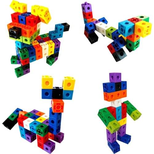 2019 110pcs Mix Color Small Cube Blocks DIY Dice Building bricks Learning and Educational toys