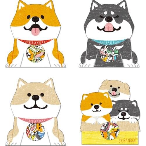 30pcs/1pack Stationery Stickers Cartoon Shiba inu Dog Diary Planner Decorative Mobile Stickers Scrapbooking DIY Craft Stickers