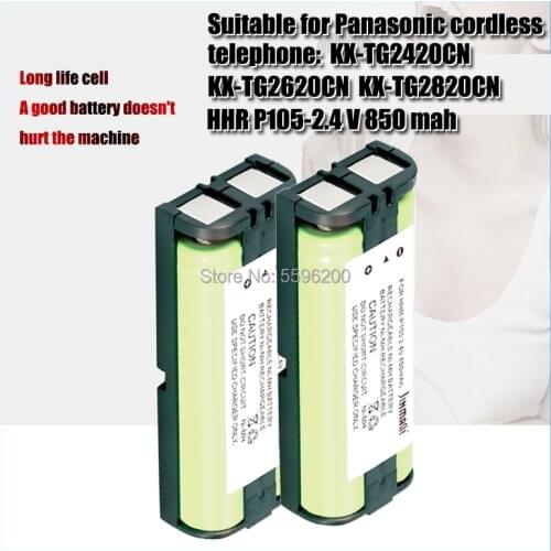 2.4V 850mAh Ni-MH Cordless Phone Rechargeable Battery for Panasonic HHR-P105 KX242 KX2421 KX-2422 BATT-105 CPH508