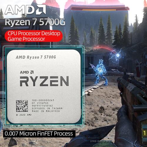 AMD Ryzen 7 5700G R7 5700G 3.8GHz Eight-Core 16-Thread 65W CPU Processor L3=16M 100-000000263 Socket AM4 new but no fan