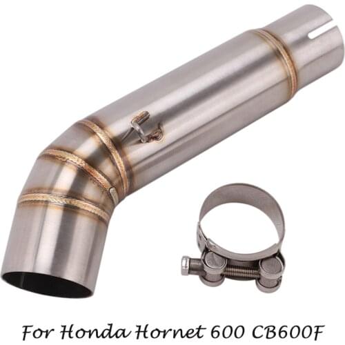 For Honda Hornet 600 CB600F Motorcycle Middle Link Connect Pipe Slip on 51mm Exhaust Tip