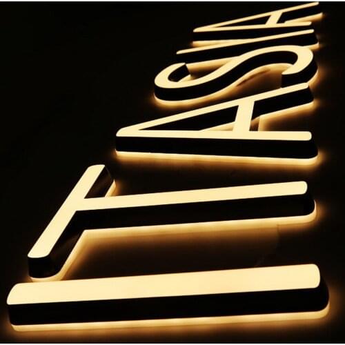 Double sides lighted solid acrylic cut led letter sign mini waterpoof acrylic Illuminate sign for freely customized