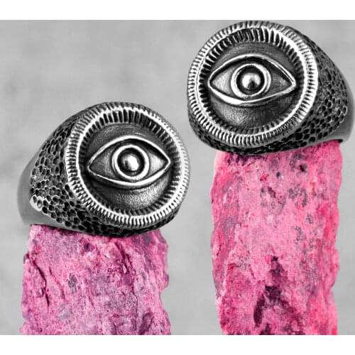 Egypt Eye of Horus God Masonic Stainless Steel Mens Rings Punk Retro for Male Boyfriend Biker Jewelry Creativity Gift Wholesale