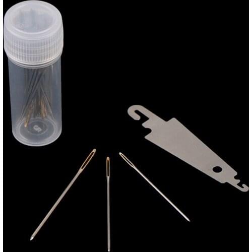 Hand Sewing Needles Gold Eye Embroidery Cross Stitch Needles With Threader 30pcs