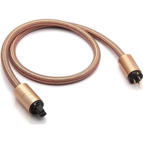 Hifi fever imported OFC US AC Power cord Gold-Plated US Plug Power plug for DVD Amplifier CD amplifier cable