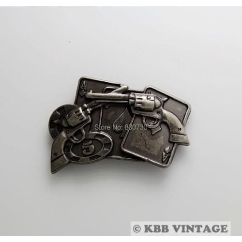 KB404) 50pc 1-3/5'' Western Decor Poker Card Screwback Metal Concho Antique-Silver