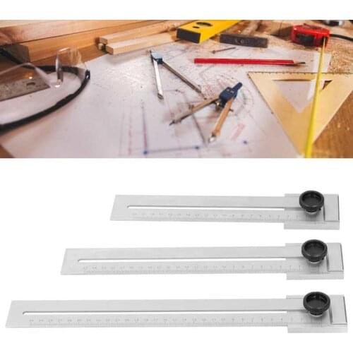 Sliding Line Ruler Parallel Ruler Accuracy Scribing Woodworking Carbon Steel Measuring Marking Tool 200mm/ 250mm/300mm