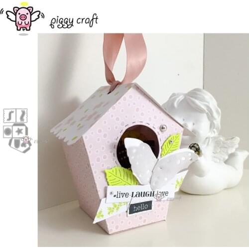 Piggy Craft metal cutting dies cut die mold 3D House box decoration Scrapbook paper craft knife mould blade punch stencils dies
