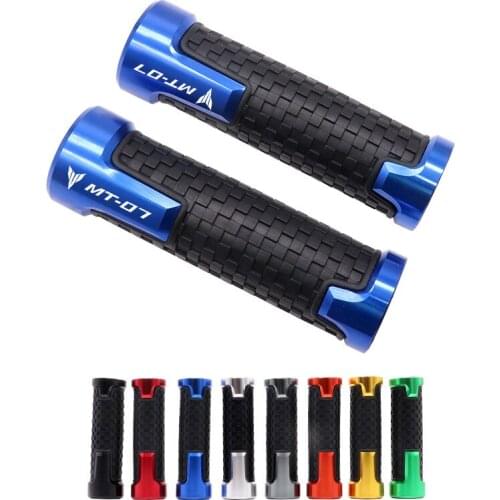 Motorcycle Grips Non Slip Rubber Bar End Thruster Grip Motorcycle Comfort Hand Handlebar For Yamaha MT07 MT 07 MT-07