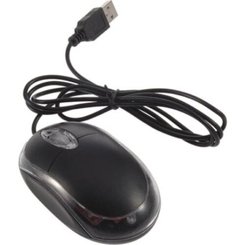 USB Black Mouse Wired Optical Light Scroll Wheel Mice Mouse for Computer PC Laptop мышка беспроводная компьютерная мышь