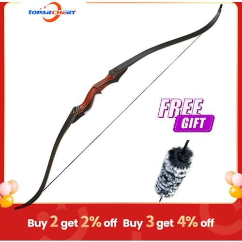 Toparchery 60inch Hunting Bow Archery Recurve Bow Takedown Bow Longbow For Right Handed Wooden Riser For Targeting Shooting