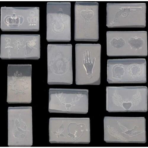 Deer Lock Key Crown Coin Heart Bird Pendant Resin Silicone Molds Jewelry Tools