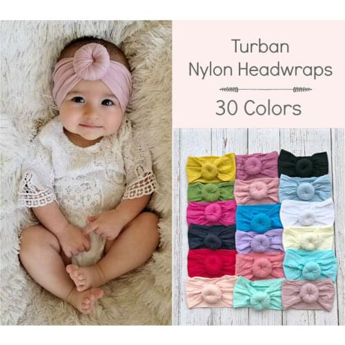 New 0-6Y Girls Bow Hairband Kids Headband Girl Stretch Turban Infant Knot Head Wrap Newborn Headwear
