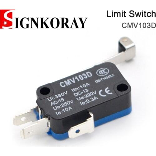 SignKoray Limit Switch High Quality Small Limit Switch CMV103D Momentary Micro Switch Long Handle for CO2 Laser Cutting machine