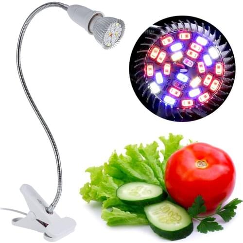 LED Hydroponic Plant Flower Grow Light Indoor Garden Home Flexible Desk Clamp Led Grow Lamp New 28W 28