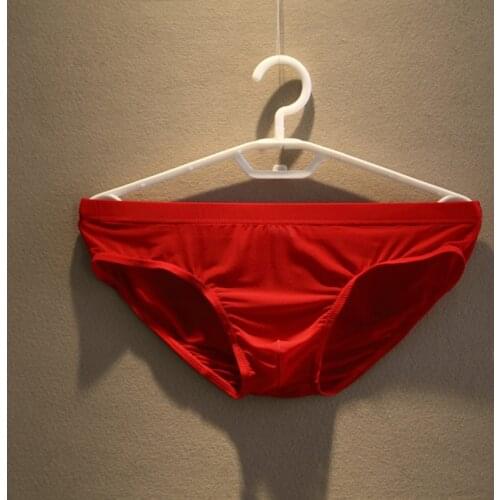 Men Underwear Ice Silk Qucik-Dry Sexy Men Briefs Breathable Mens Slip Cueca Male Panties U Convex Pouch Underpants Briefs