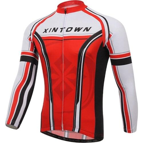 Xintown Autumn Mens Cycling Clothing Long Sleeve Cycling Jersey Racing Sport Bicycle Clothing Bike Jersey ropa Maillot ciclismo