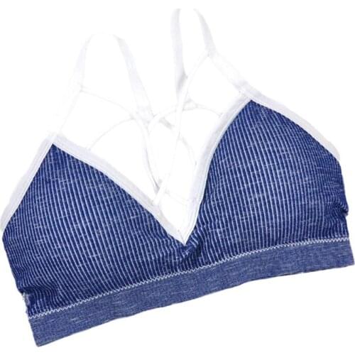 Sanderala Women Bra for Yoga Fitness Padded Shirt Shockproof Bras Breathable Athletic Running Vest Tops Sportwear Underwear