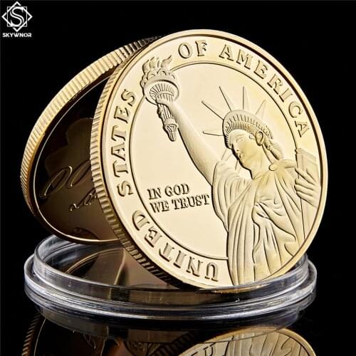 Unites States Of America 999/1000 Gold Medal Of Honor In God We Trust Liberty Challenge Coins