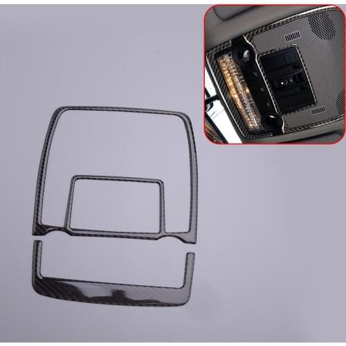 1Set Carbon Fiber Reading Light Cover Trim Decoration Car Black Fit For BMW X5 X6 E70 E71 2008 2009 2010 2011 2012 2013
