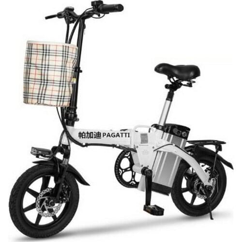 14 Inch Electric Bikes Adults Two Wheeled Electric Bicycles Mini Foldable Electric E Scooter 48V 100KM