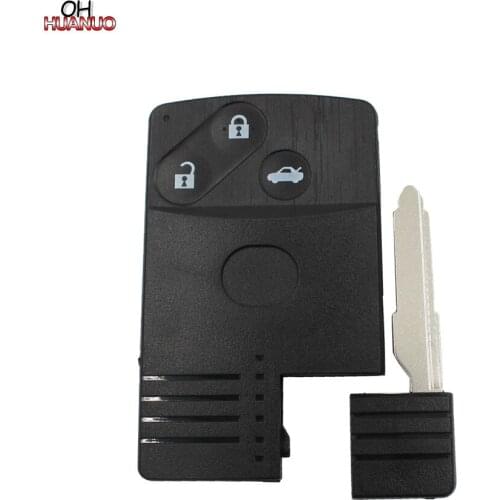 3 Buttons Smart Card Remote Key Shell Fob for Mazda 5 6 CX-7 CX-9 RX8 Miata
