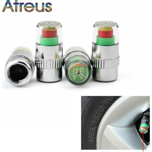 4X Tire Pressure Monitor Valve Stem Cap Indicator For Volkswagen GOLF 4 5 6 VW Polo Passat B5 B7 Touareg Bora Tiguan Accessories