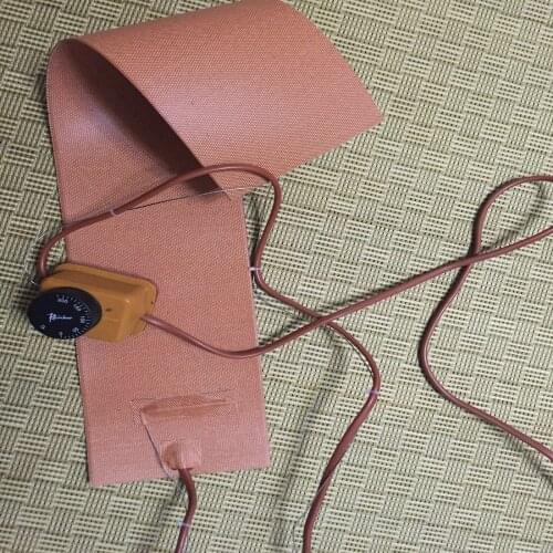 4"X24"(101*609mm)360W 120V w/Thermostat/Controller of 0~200C,Flexible Silicone Heater,Ukulele Side Bending Heat/Thermal Blanket