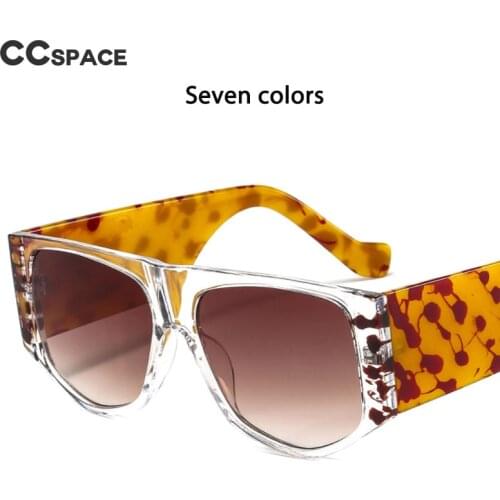46690 Wide-Leg Square Oversized Sunglasses Trendy Painted Mens and Womens Fashion Brand Designer Sunshade Uv400 Retro Glasses