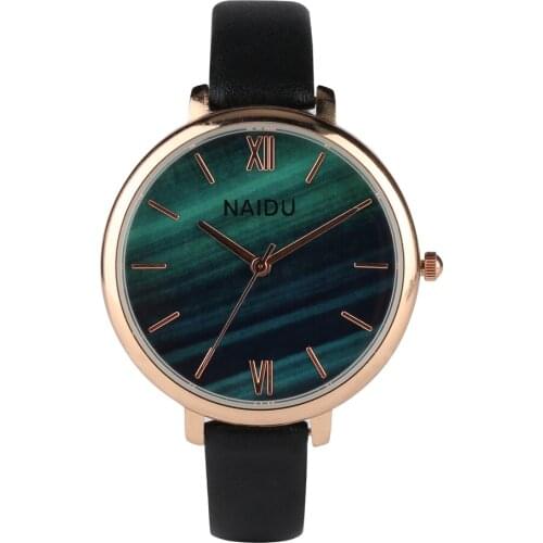 Analog Quartz Watch for Office Women Leather Band Roman Number Dial Watches for Girls Business Wristwatch for Lady