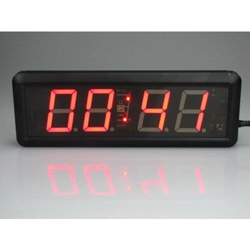 Fedex Free Shipping 2.3 inch 4 led digital electronic large screen alarm calendar clock remote control digital clock