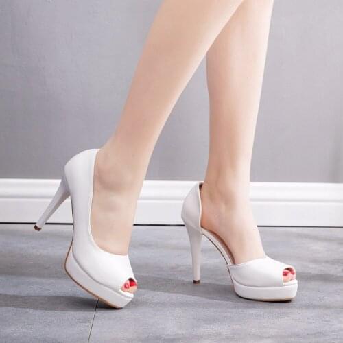 Summer Fashion White Women Sandals Super High Heels Open Toe Stiletto Gladiator Thin Pumps Sexy Party Shoes