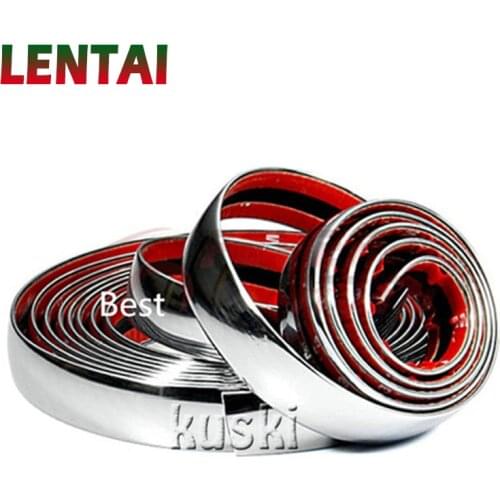 LENTAI 5M Chrome Trim Styling Car Sticker Molding Strip For Citroen C4 C5 Kia Cerato Sorento Ceed Opel Astra H J G Accessories