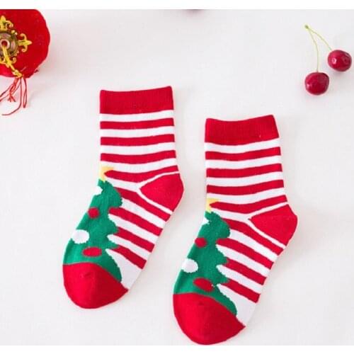 2018 Childrens Socks Autumn New Christmas Baby In The Tube Cotton Socks Large Medium And Small Boys Socks