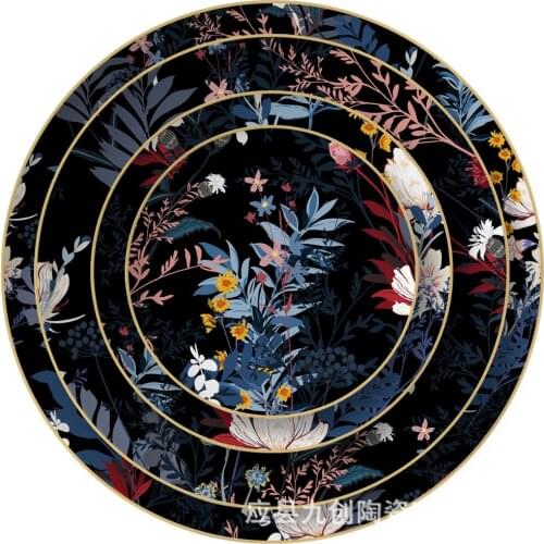Exotic home dish plate restaurant steak salad dessert plate Japanese dishes set