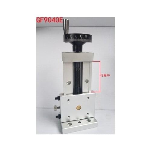 GF9040E Precision Vertical Slide Table Screw Carriage Z Axis Linear Dovetail One-Dimensional Sliding Table Wide 90 Stroke 40MM