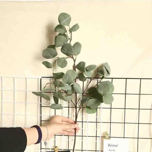 64cm Artificial Flower Eucalyptus Leaves Money Leaf Ginkgo Garden Office Home Diy Wedding Decor Plants Green Wall Fake Flower