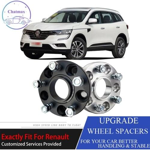 For Renault Koleos 2008+ 5X114.3 66.1CB 25mm Thick Hubcenteric Black/White Color Wheel Spacer Adapters
