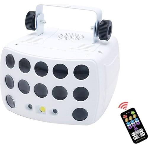 Colorful Butterfly LED Light DJ Laser Beam Strobe 3in1 Effects Lighting Projector with Remote Control DMX Disco Party Lights